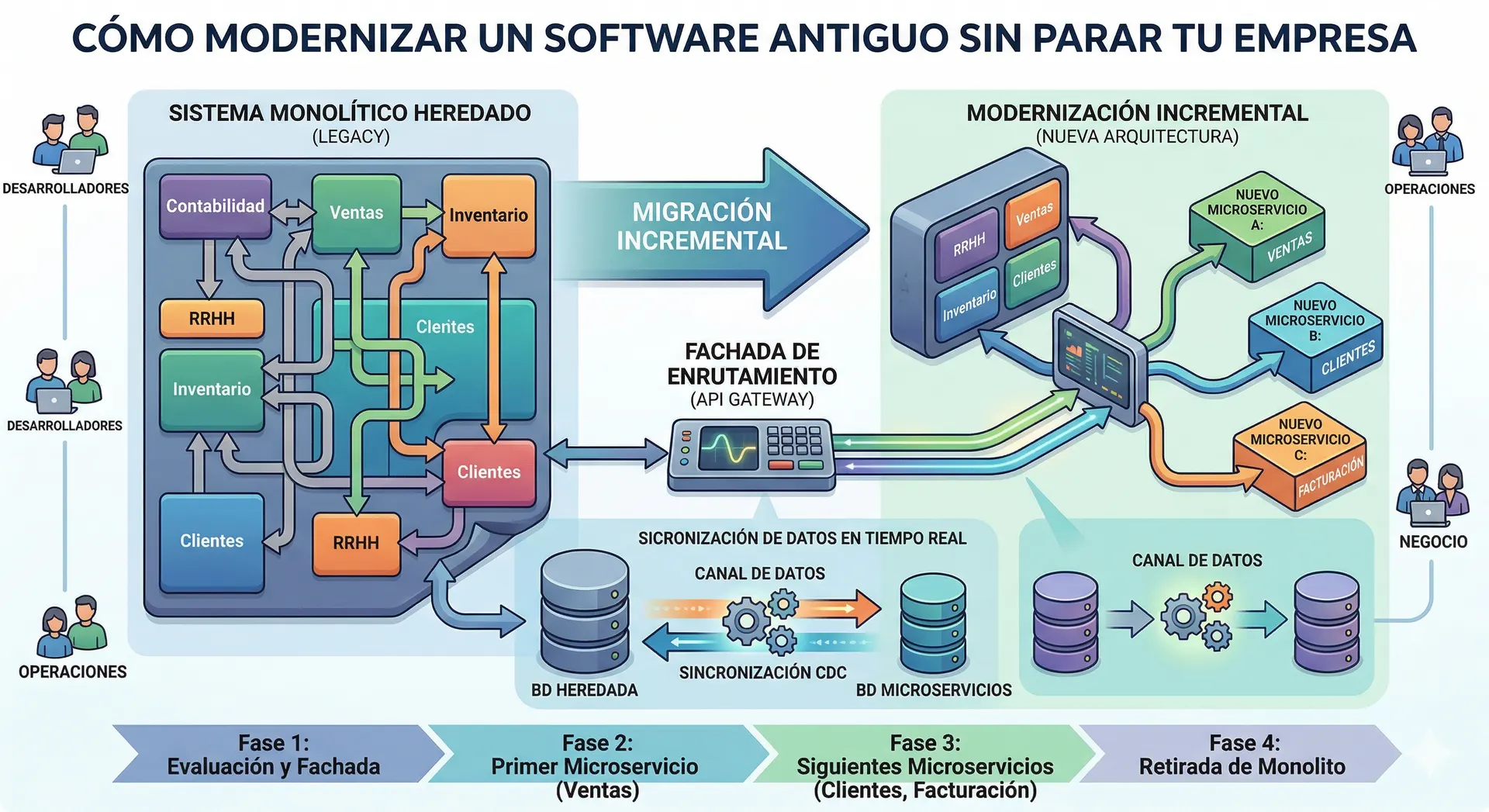 Cómo Modernizar un Software Antiguo sin Parar tu Empresa